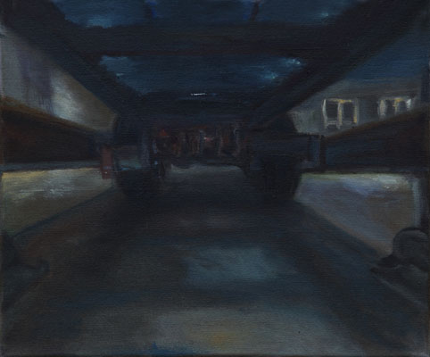 Unter HH GT 1087 Mercedes-Actros, 27 x 33 cm, Oel auf Leinwand, 2010